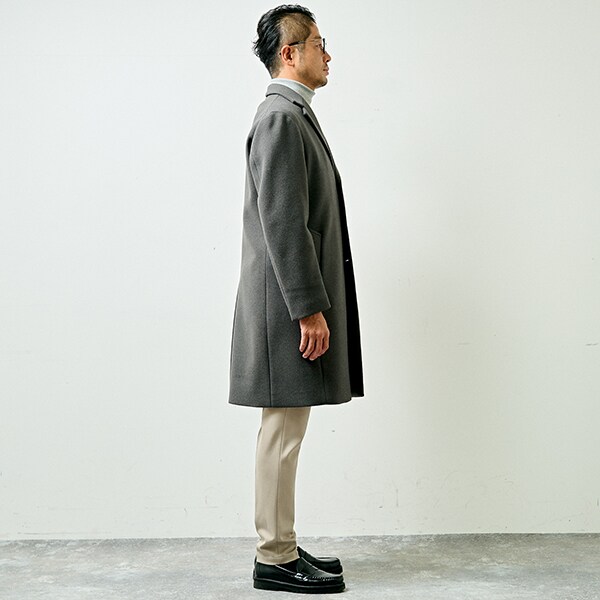 メンズメルローズ　チェスターコート メンズメルローズ（MEN'S MELROSE）/【WEB限定】ジャージメルトン