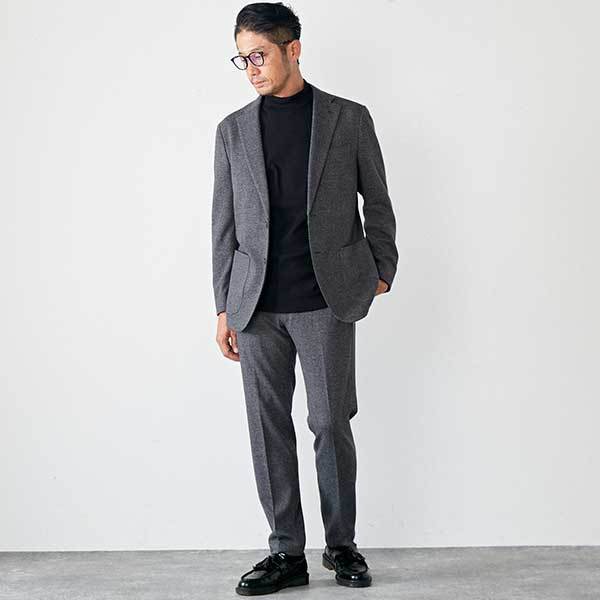 メンズメルローズ（MEN’S MELROSE）/ムリネジャージツイルセットアップジャケット_8