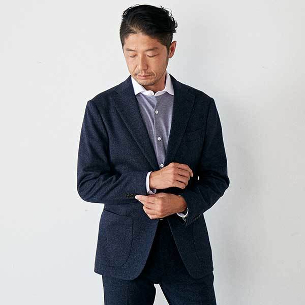 メンズメルローズ（MEN’S MELROSE）/ムリネジャージツイルセットアップジャケット_6