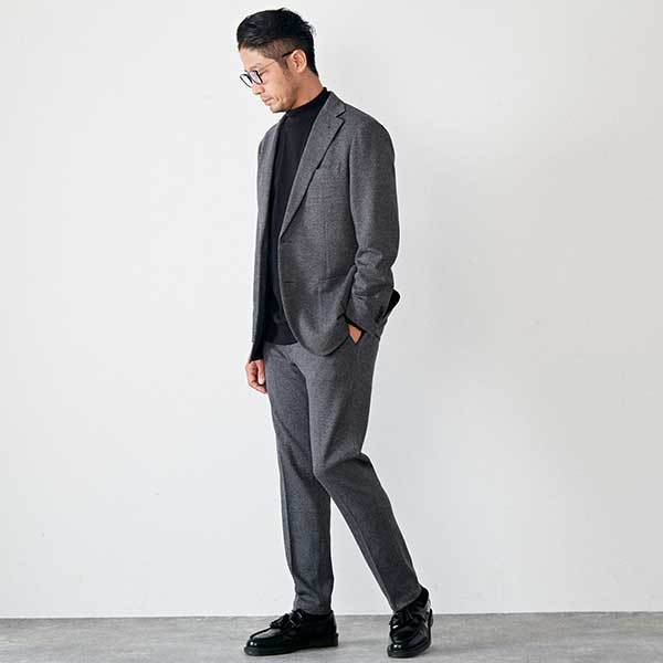 メンズメルローズ（MEN’S MELROSE）/ムリネジャージツイルセットアップジャケット_9
