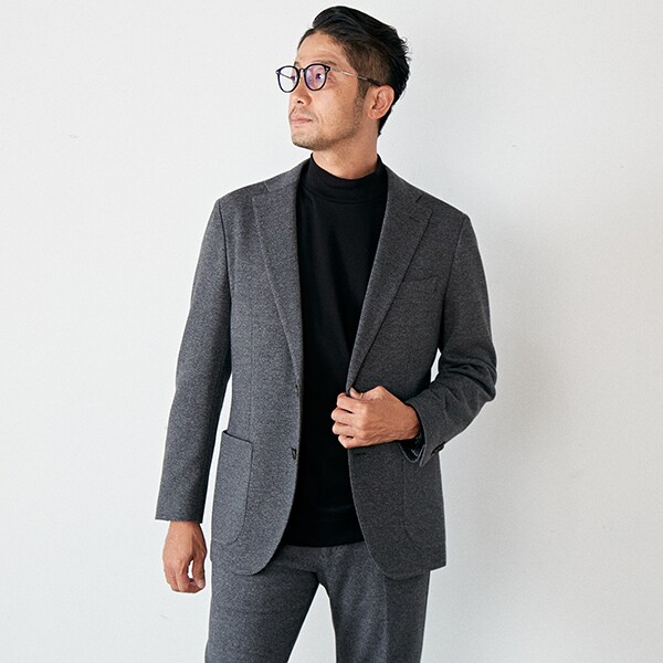 メンズメルローズ（MEN’S MELROSE）/ムリネジャージツイルセットアップジャケット_2