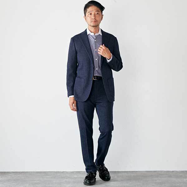 メンズメルローズ（MEN’S MELROSE）/ムリネジャージツイルセットアップジャケット_10