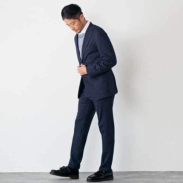 メンズメルローズ（MEN’S MELROSE）/ムリネジャージツイルセットアップジャケット_11