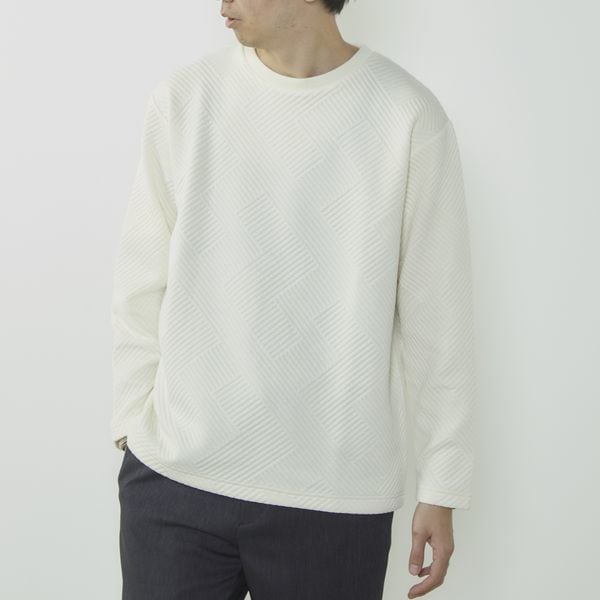 メンズメルローズ（MEN’S MELROSE）/【MASTER FRAME/マスターフレーム】ブリスタージャガードロングスリーブTシャツの通販は 6,527円