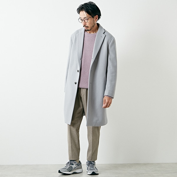 メンズメルローズ（MEN’S MELROSE）/SUPER110’S ビーバーチェスターコート