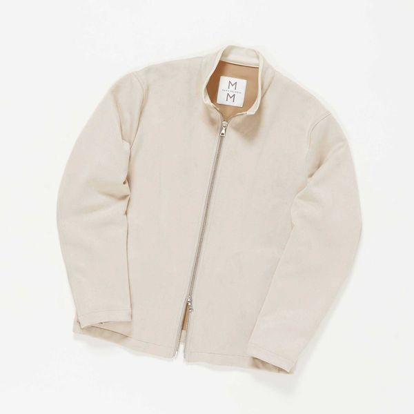 メンズメルローズ（MEN’S MELROSE）/ダンボールスエード シングルライダースライトブルゾン_10