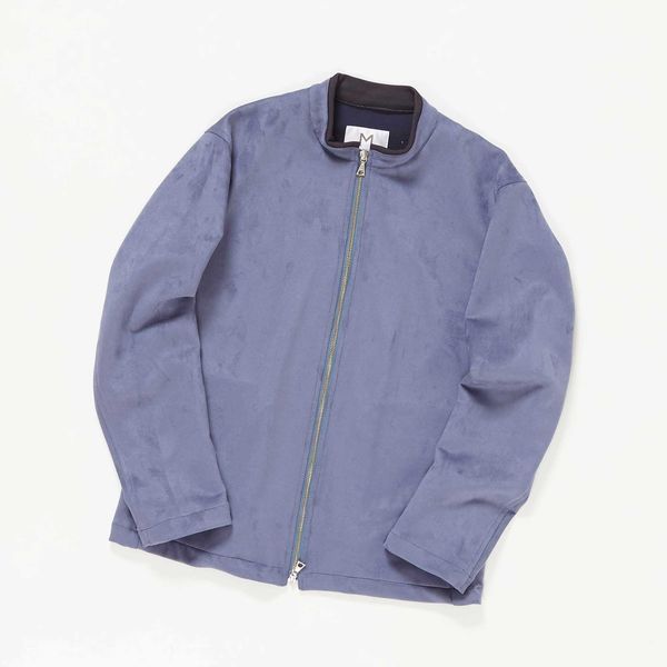 メンズメルローズ（MEN’S MELROSE）/ダンボールスエード シングルライダースライトブルゾン_12