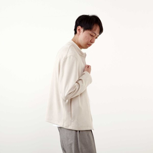 メンズメルローズ（MEN’S MELROSE）/ダンボールスエード シングルライダースライトブルゾン_6