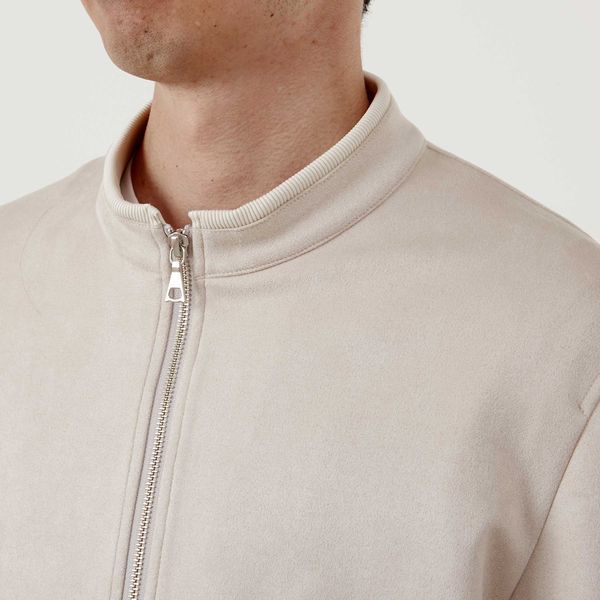 メンズメルローズ（MEN’S MELROSE）/ダンボールスエード シングルライダースライトブルゾン_7