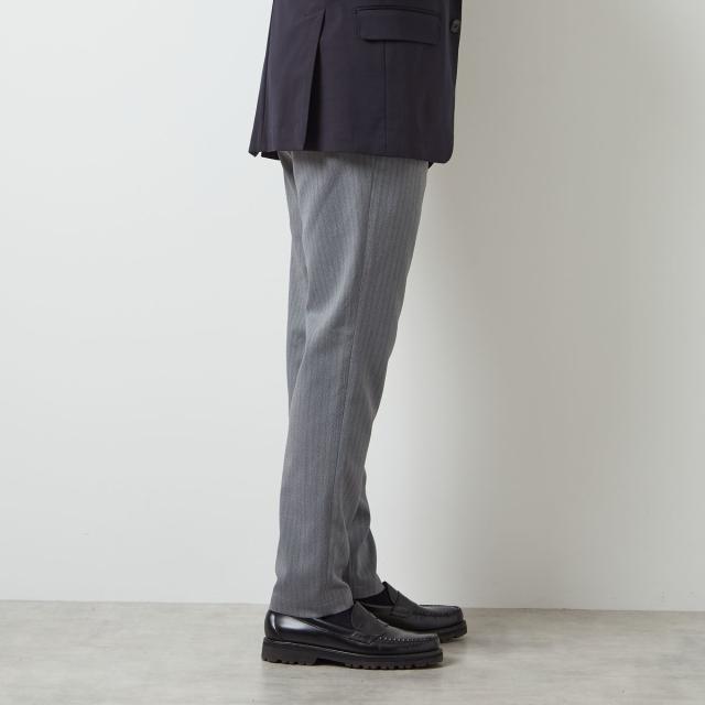 メンズメルローズ（MEN’S MELROSE）/《WEB限定》ストレッチヘリンボーンスリムテーパードパンツ