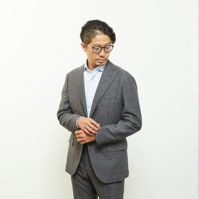 メンズメルローズ（MEN’S MELROSE）/ウーリーレノクロスコンフォートジャケット(セットアップ可)
