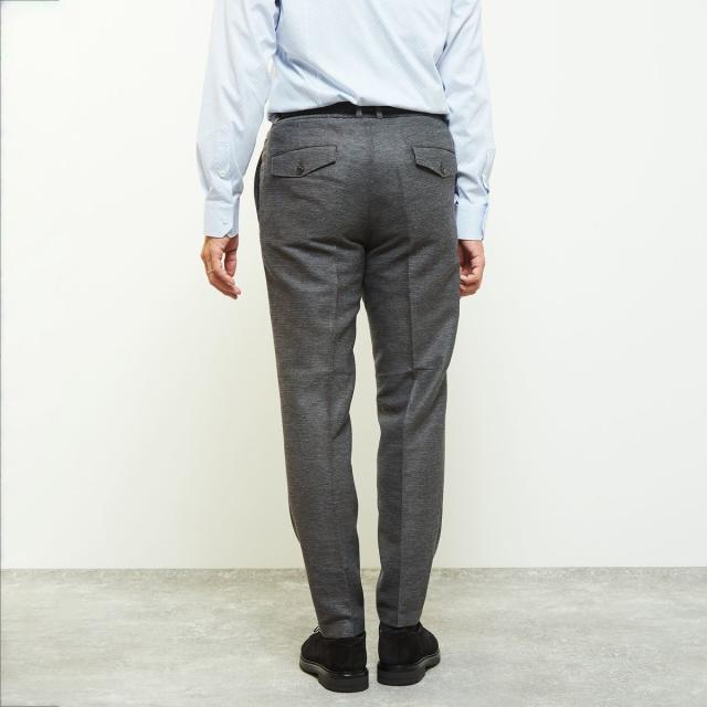 メンズメルローズ（MEN’S MELROSE）/ウーリーレノクロスコンフォートパンツ(セットアップ可)_3