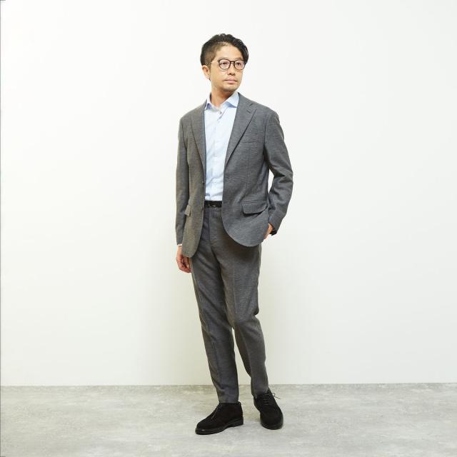 メンズメルローズ（MEN’S MELROSE）/ウーリーレノクロスコンフォートパンツ(セットアップ可)_16