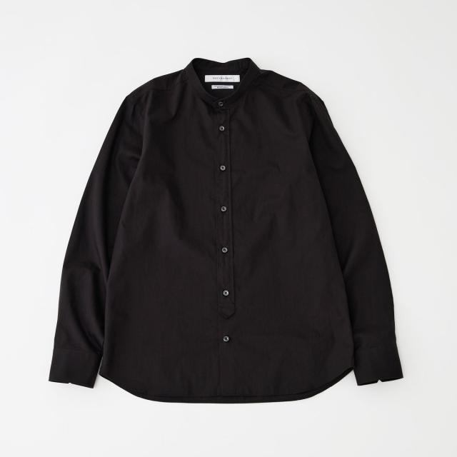 メンズメルローズ（MEN’S MELROSE）/HITOYOSHIダブルネーム ブラックパターンバンドカラーシャツ_12