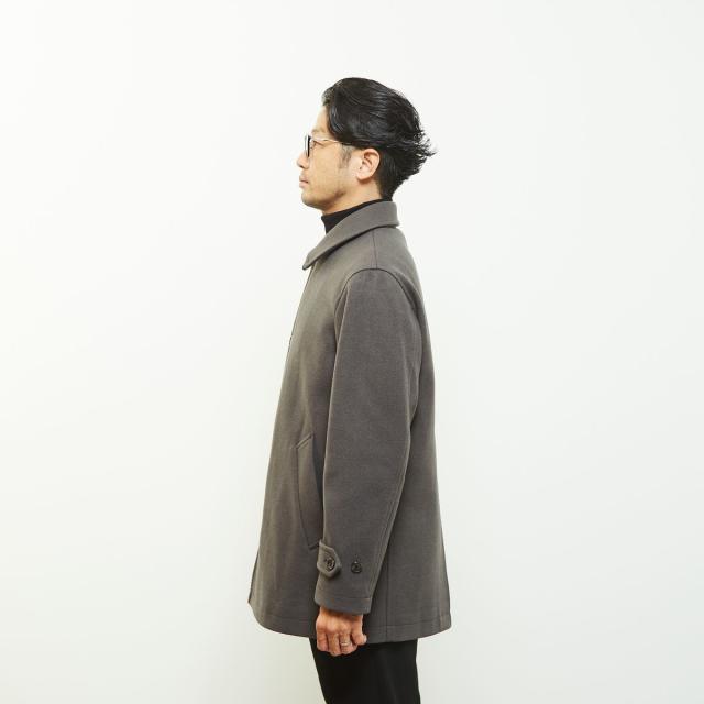 メンズメルローズ（MEN’S MELROSE）/《WEB限定》テックメルトンバルカラーショートコート