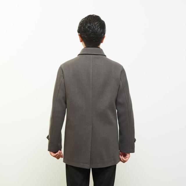 メンズメルローズ（MEN’S MELROSE）/《WEB限定》テックメルトンバルカラーショートコート