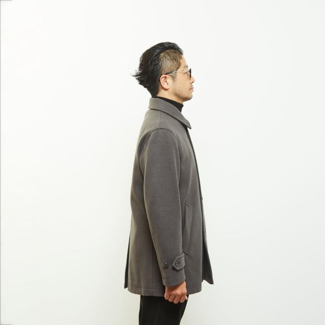 メンズメルローズ（MEN’S MELROSE）/《WEB限定》テックメルトンバルカラーショートコート