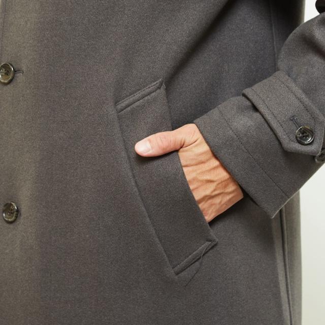 メンズメルローズ（MEN’S MELROSE）/《WEB限定》テックメルトンバルカラーショートコート