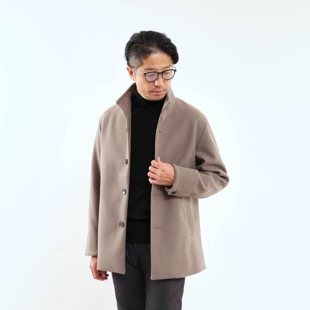 メンズメルローズ（MEN’S MELROSE）/ジャージーメルトンスプリットラグランスタンドショートコート