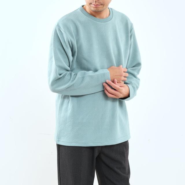 メンズメルローズ（MEN’S MELROSE）/【MASTER FRAME/マスターフレーム】ブリスタージャガードスタンダードクルーネックロンTの通販は 6,452円