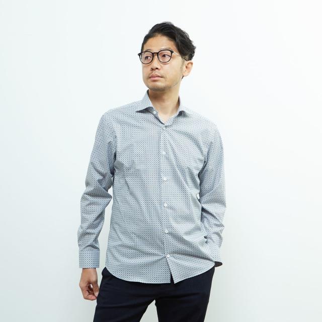 メンズメルローズ（MEN’S MELROSE）/HITOYOSHIダブルネーム ｜ ヴィンテージパターンワイドカラーシャツ_18