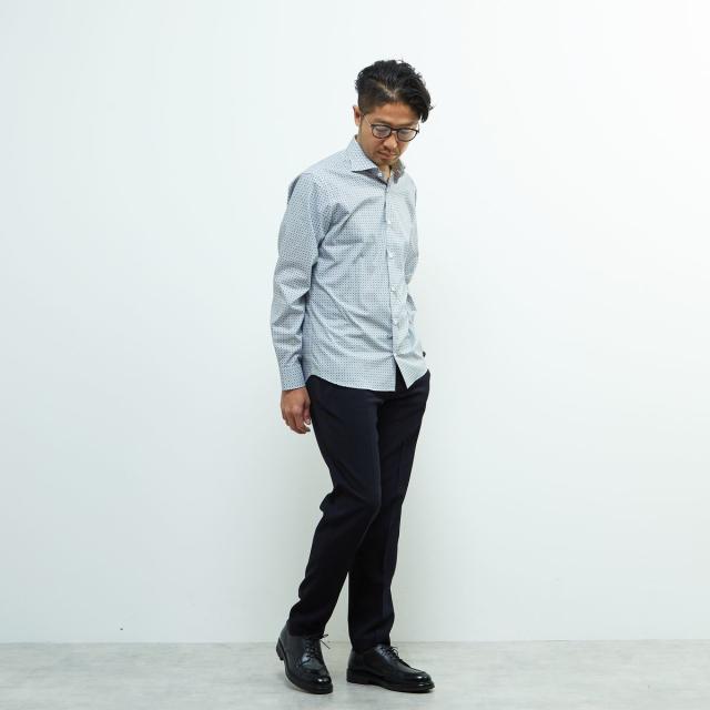 メンズメルローズ（MEN’S MELROSE）/HITOYOSHIダブルネーム ｜ ヴィンテージパターンワイドカラーシャツ_19