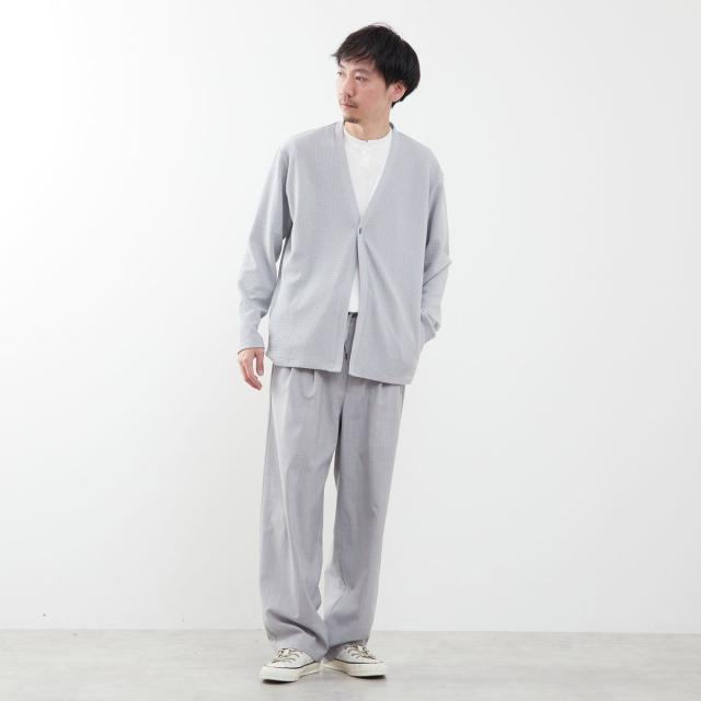 【ネイビー】トロミブリスターワンボタンカーディガン トロミブリスターワンボタンカーディガン｜MEN'S MELROSE（メンズ