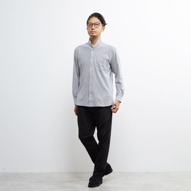 メンズメルローズ（MEN’S MELROSE）/トリコットサッカーワンピースカラーシャツ_16