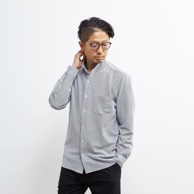 メンズメルローズ（MEN’S MELROSE）/トリコットサッカーワンピースカラーシャツ_1