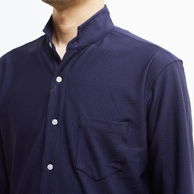 メンズメルローズ（MEN’S MELROSE）/トリコットサッカーワンピースカラーシャツ_6