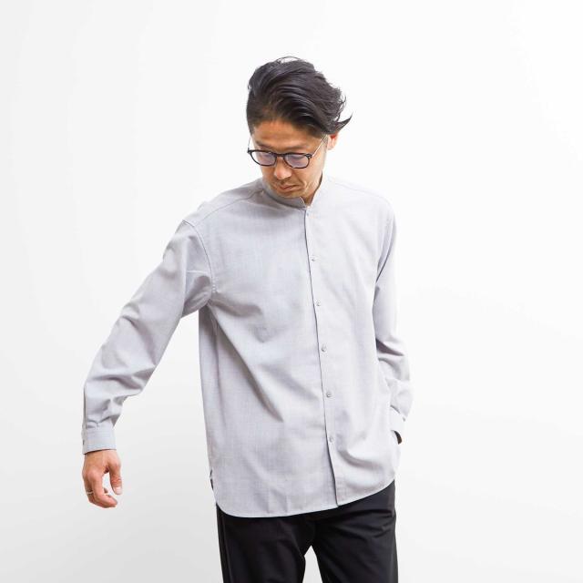 メンズメルローズ（MEN’S MELROSE）/TWトロピカルスタンドカラーオーバーシャツ_1