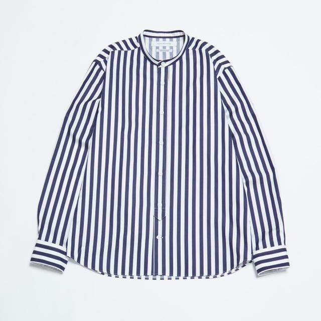 メンズメルローズ（MEN’S MELROSE）/HITOYOSHIダブルネーム ｜ クラシカルパターンバンドカラーシャツ_11