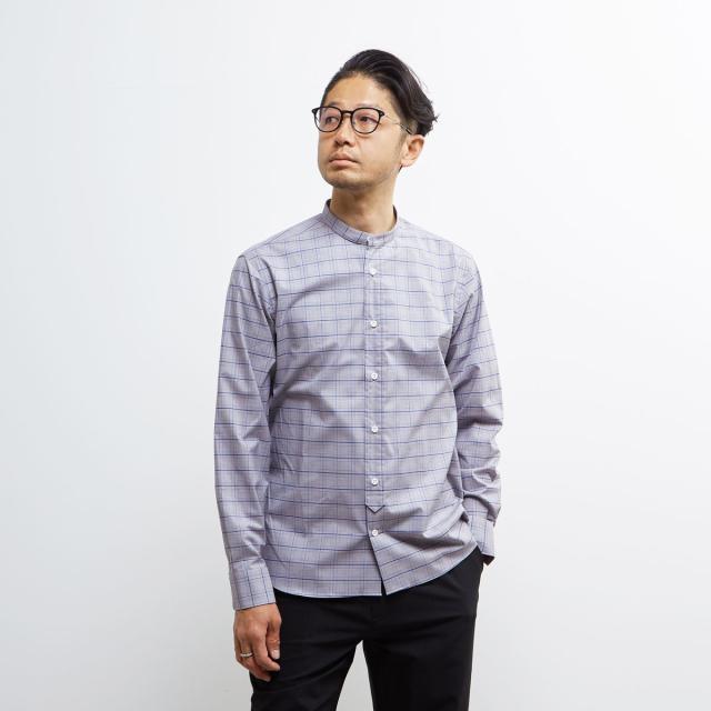 メンズメルローズ（MEN’S MELROSE）/HITOYOSHIダブルネーム ｜ クラシカルパターンバンドカラーシャツ_13