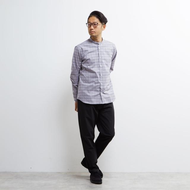 メンズメルローズ（MEN’S MELROSE）/HITOYOSHIダブルネーム ｜ クラシカルパターンバンドカラーシャツ_16