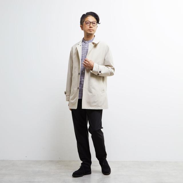 メンズメルローズ（MEN’S MELROSE）/HITOYOSHIダブルネーム ｜ クラシカルパターンバンドカラーシャツ_17