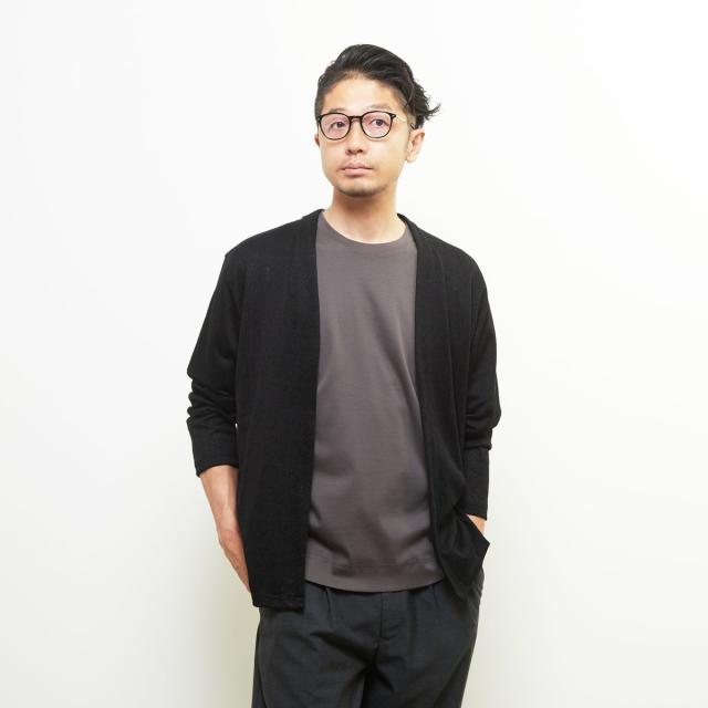 メンズメルローズ（MEN’S MELROSE）/ジャガードメッシュボタンレスカーディガン