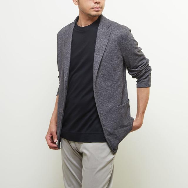 メンズメルローズ（MEN’S MELROSE）/プリントテックトリコットメッシュジャケット_2
