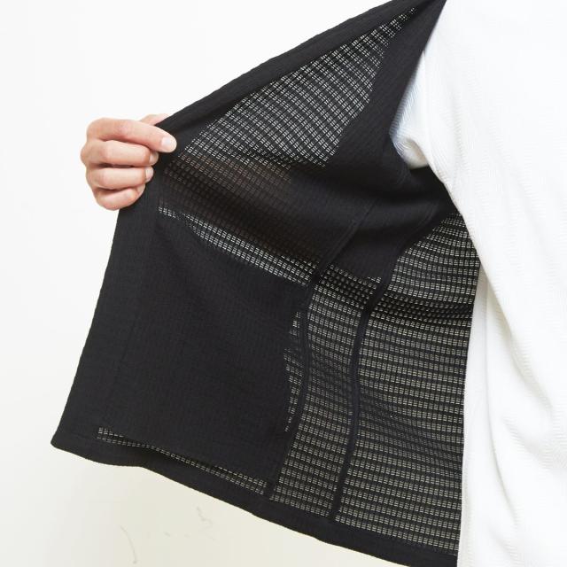 メンズメルローズ（MEN’S MELROSE）/テクスチャーメッシュハーフスリーブカーディガン