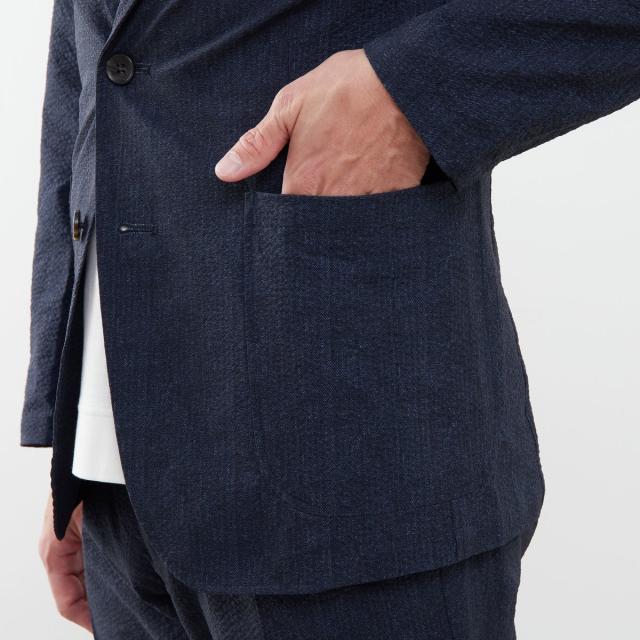 メンズメルローズ（MEN’S MELROSE）/プリントテックサッカーイージージャケット(セットアップ可)_9