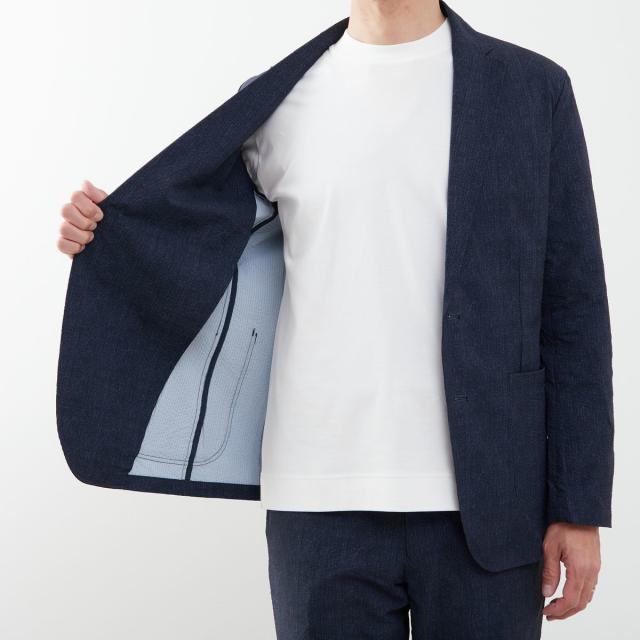 メンズメルローズ（MEN’S MELROSE）/プリントテックサッカーイージージャケット(セットアップ可)_10