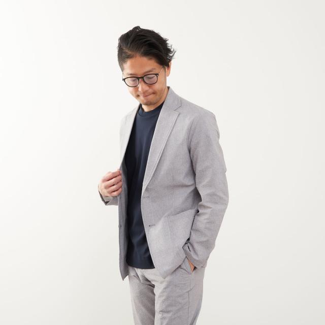 メンズメルローズ（MEN’S MELROSE）/プリントテックサッカーイージージャケット(セットアップ可)_19