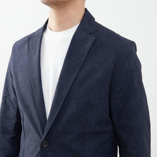 メンズメルローズ（MEN’S MELROSE）/プリントテックサッカーイージージャケット(セットアップ可)_7
