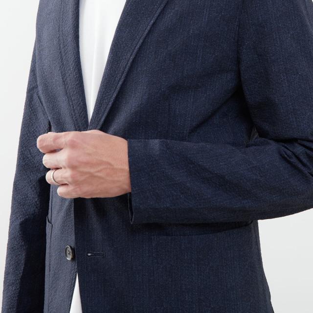 メンズメルローズ（MEN’S MELROSE）/プリントテックサッカーイージージャケット(セットアップ可)_8
