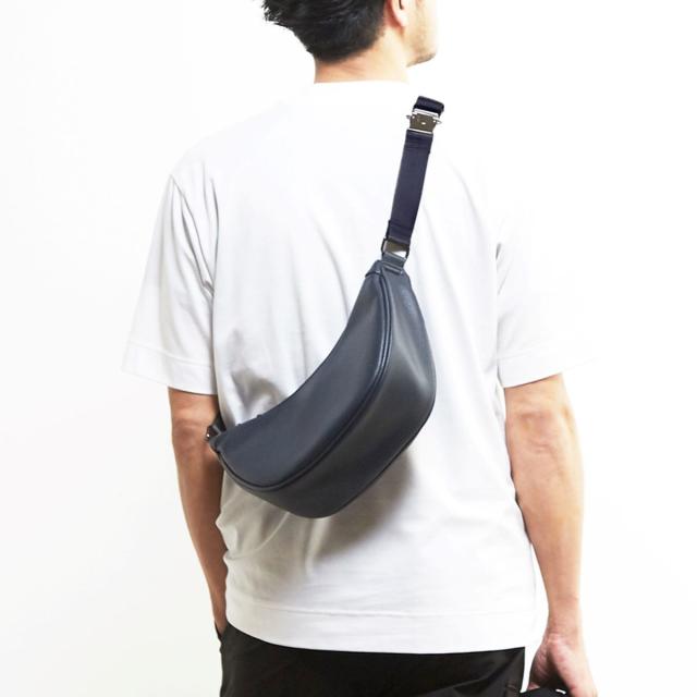 メンズメルローズ（MEN’S MELROSE）/シュリンクフェイクレザー/ラウンドショルダーバッグ