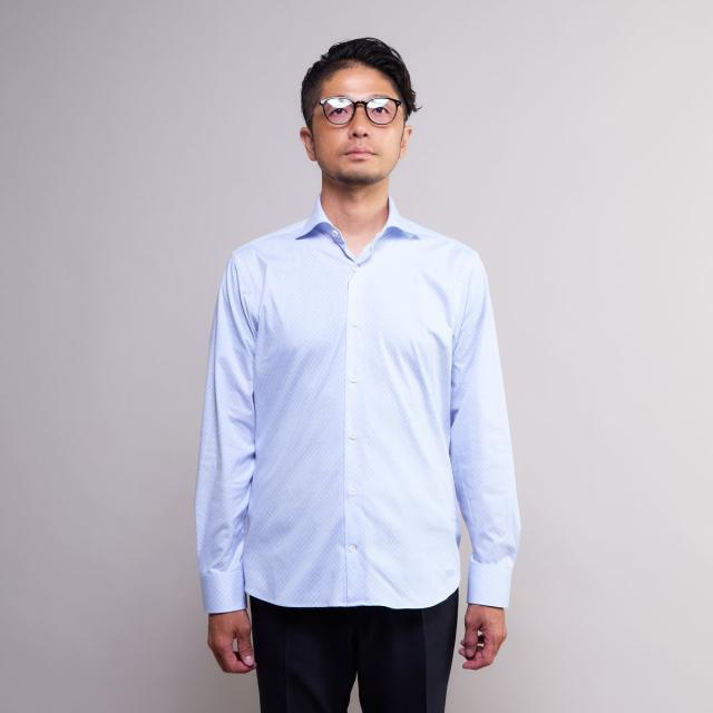 メンズメルローズ（MEN’S MELROSE）/HITOYOSHIダブルネーム ｜ プレミアムコットンジャージ ワイドカラーシャツ_2