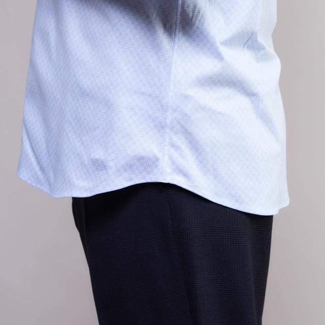 メンズメルローズ（MEN’S MELROSE）/HITOYOSHIダブルネーム ｜ プレミアムコットンジャージ ワイドカラーシャツ_8