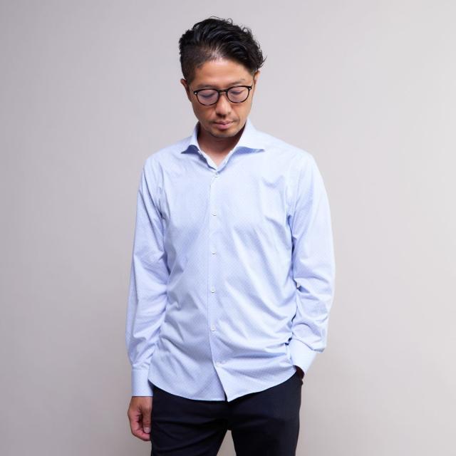 メンズメルローズ（MEN’S MELROSE）/HITOYOSHIダブルネーム ｜ プレミアムコットンジャージ ワイドカラーシャツ_9