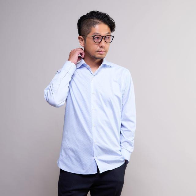 メンズメルローズ（MEN’S MELROSE）/HITOYOSHIダブルネーム ｜ プレミアムコットンジャージ ワイドカラーシャツ_10