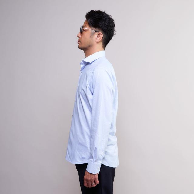 メンズメルローズ（MEN’S MELROSE）/HITOYOSHIダブルネーム ｜ プレミアムコットンジャージ ワイドカラーシャツ_3
