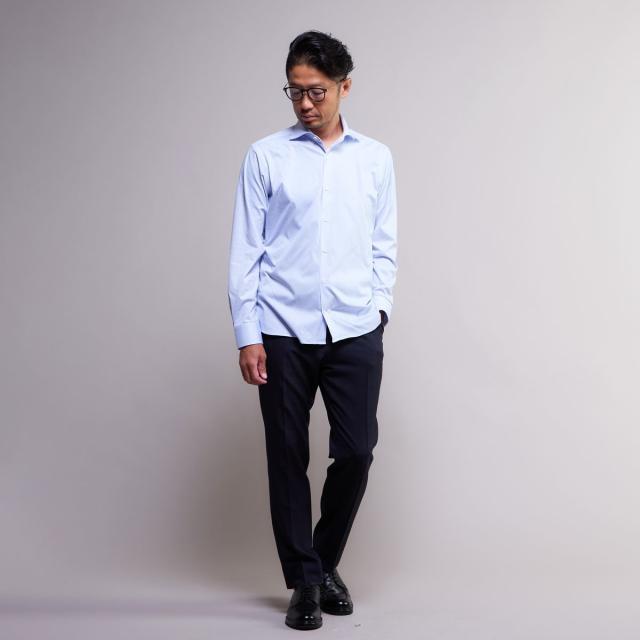 メンズメルローズ（MEN’S MELROSE）/HITOYOSHIダブルネーム ｜ プレミアムコットンジャージ ワイドカラーシャツ_13
